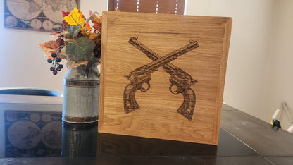 Crossed Revolver Pistol Box