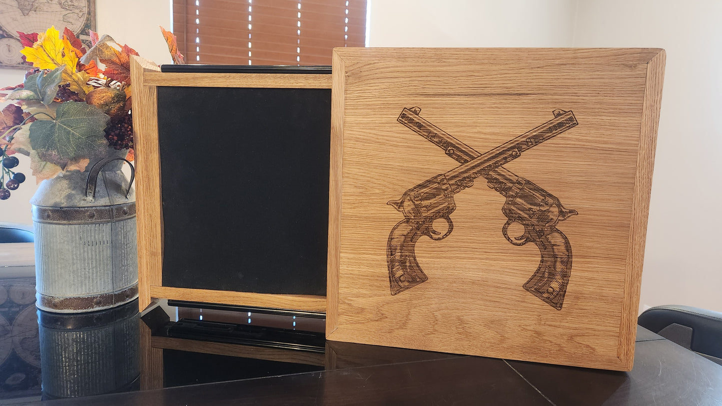 Crossed Revolver Pistol Box